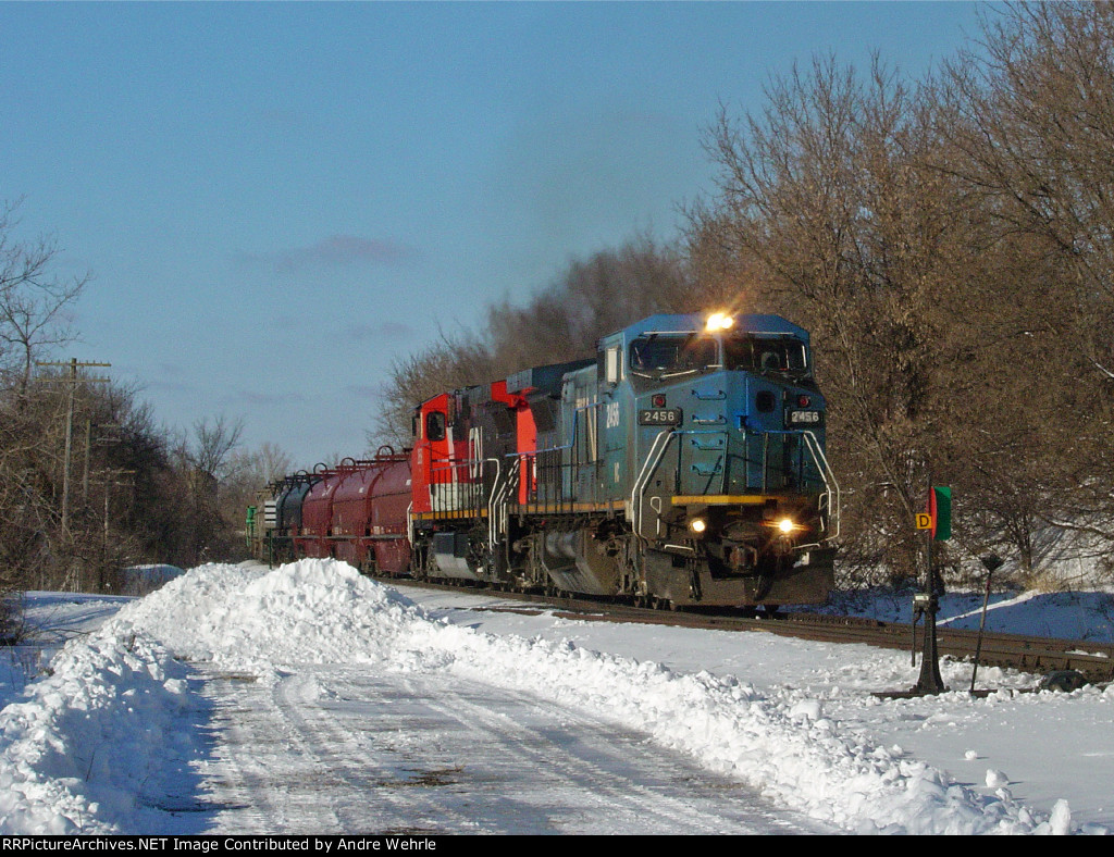 IC 2456 leads A446 past the Joseph Road spur